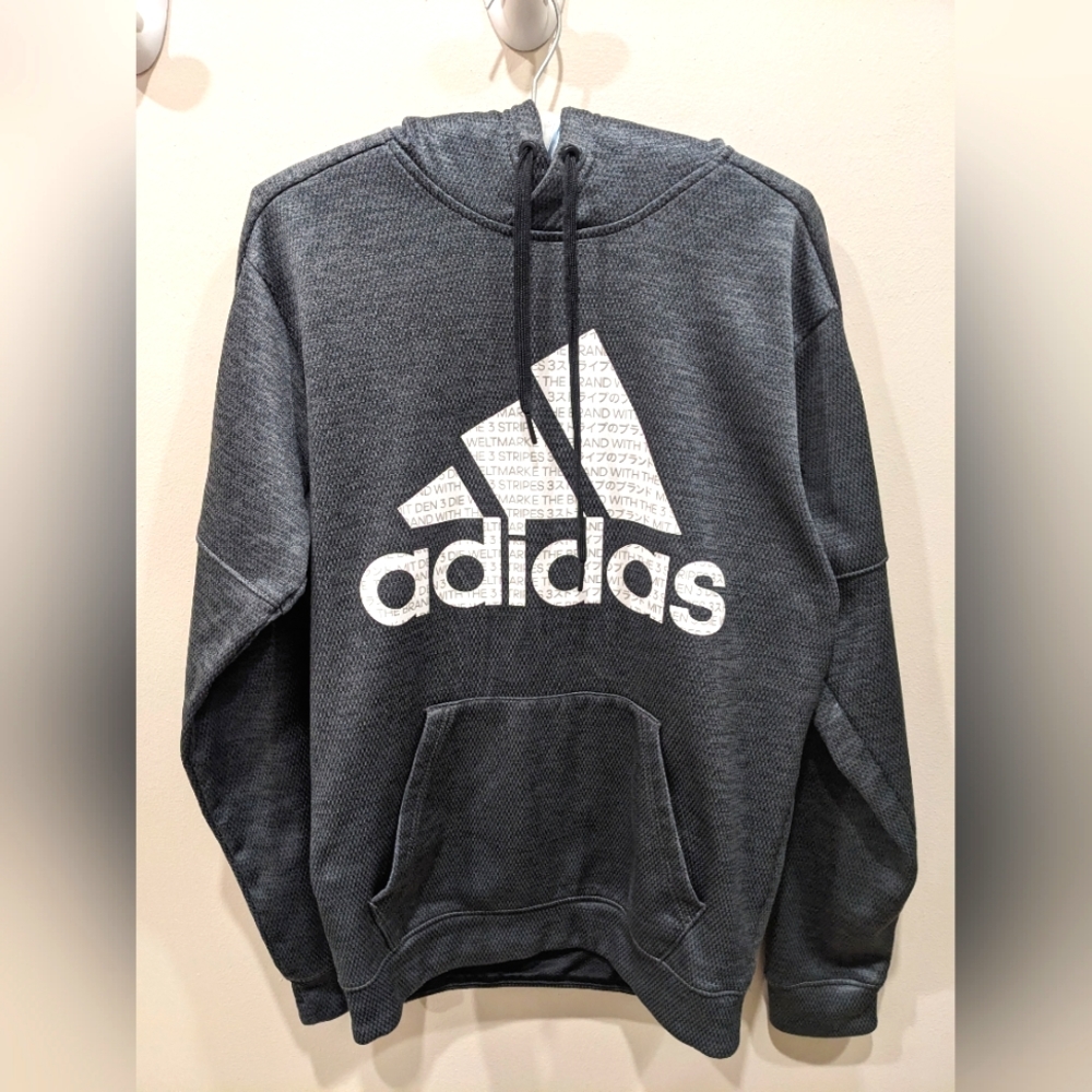 Men Adidas's logo hoodie dark grey sz S